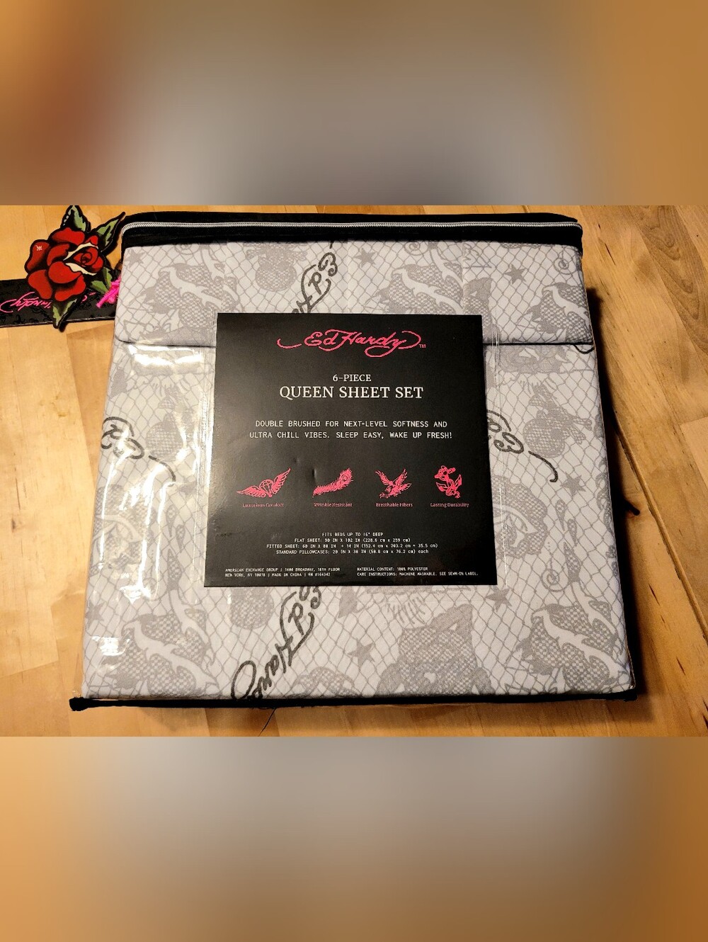 Ed Hardy Queen Sheet Set 6 Piece